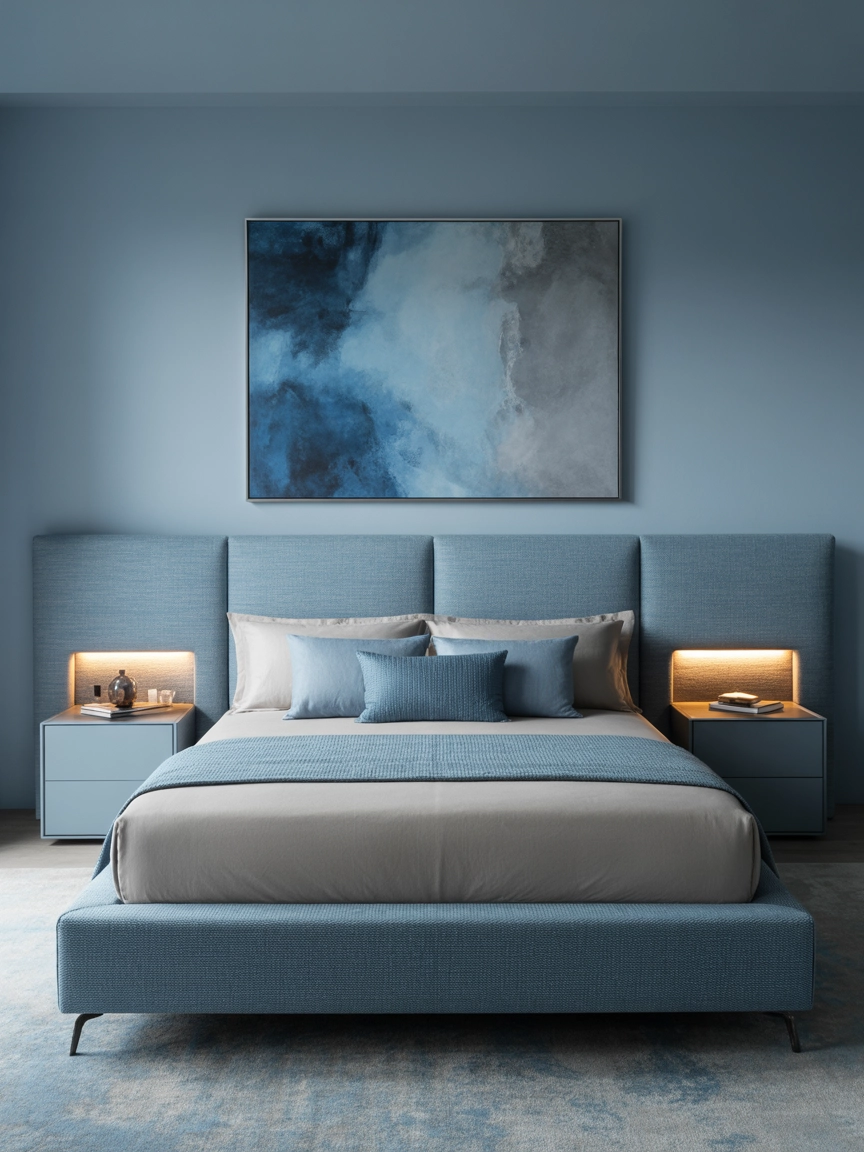Neutral Blue Bedroom 3