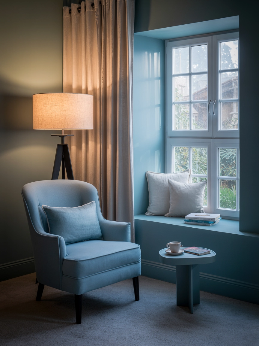 Neutral Blue Bedroom 5