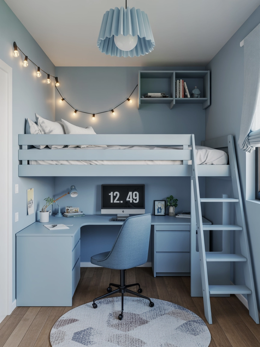 Neutral Blue Bedroom 8