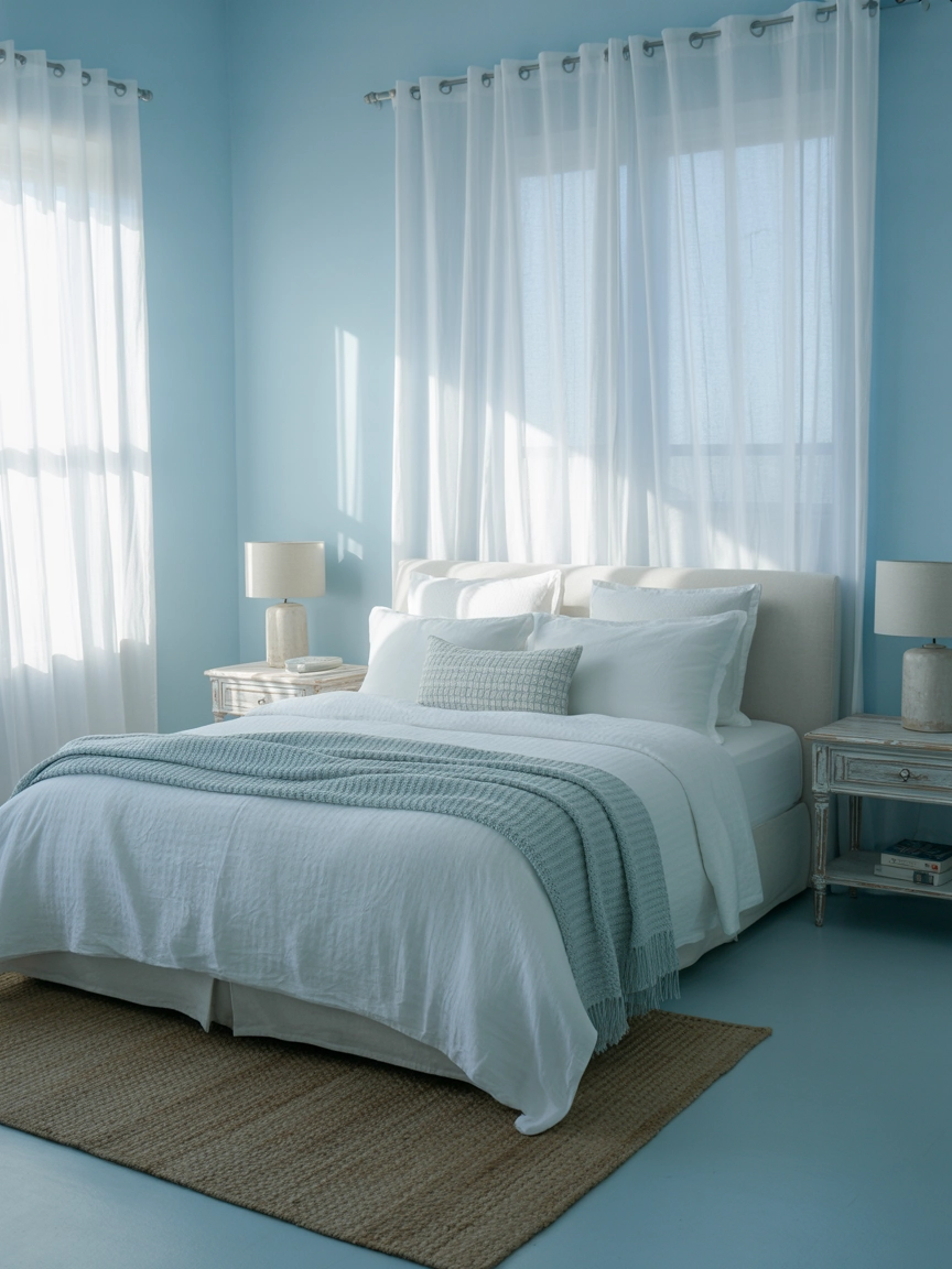 Pale Blue Bedroom 1