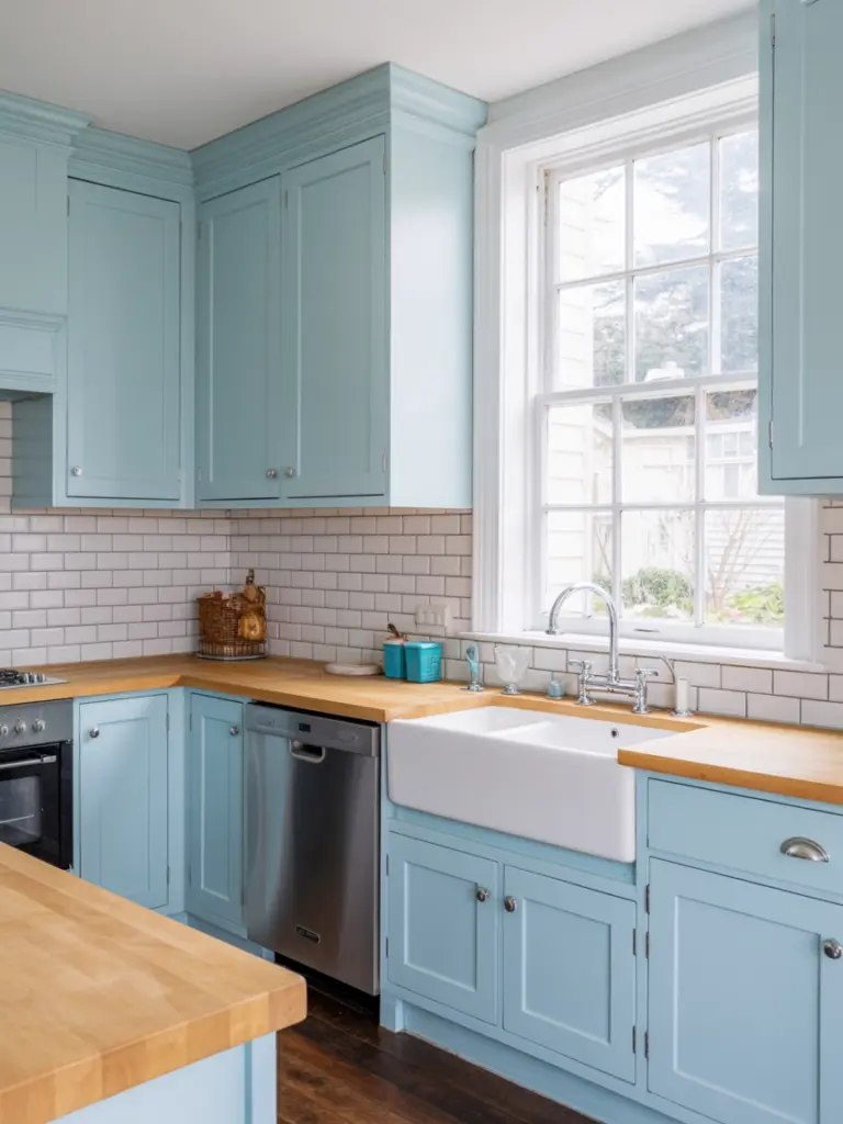 Powder Blue Kitchen 1