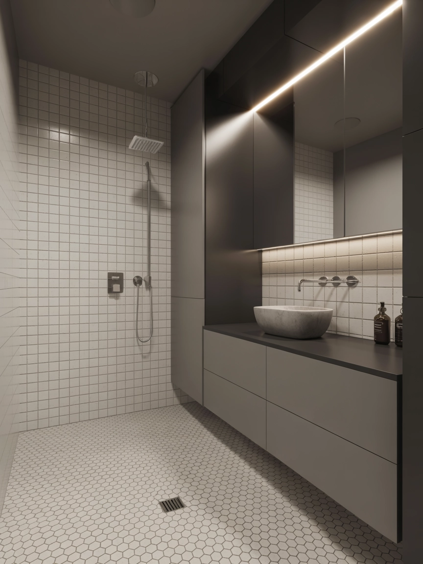 Small Grey Bathroom Ideas 6